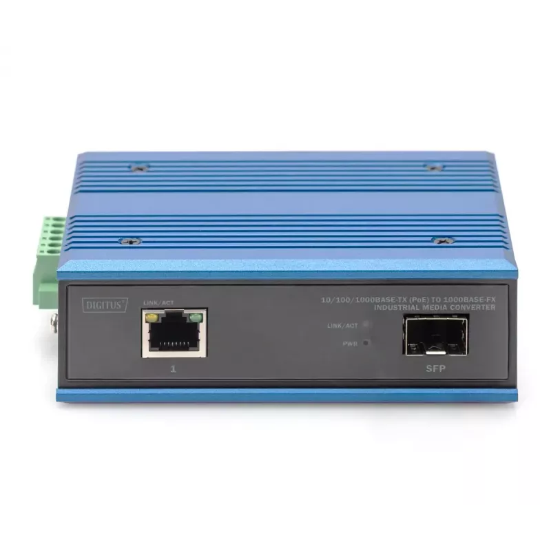 Conversor de media Digitus 10/100/1000Base-TX PoE para 1000Base-FX 1000 Mbit/s