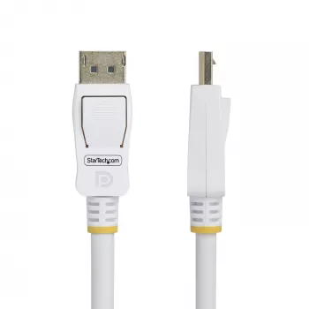 Cabo DisplayPort 1.2 certificado VESA StarTech.com 10ft (3m) Branco, 4K 60Hz, 21,6 Gbit/s, fichas DP com encaixe, cabo DisplayPort DP 1.2, cabo de monitor DP, M/M