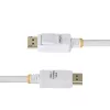 Cabo DisplayPort 1.2 certificado VESA StarTech.com 10ft (3m) Branco, 4K 60Hz, 21,6 Gbit/s, fichas DP com encaixe, cabo DisplayPort DP 1.2, cabo de monitor DP, M/M