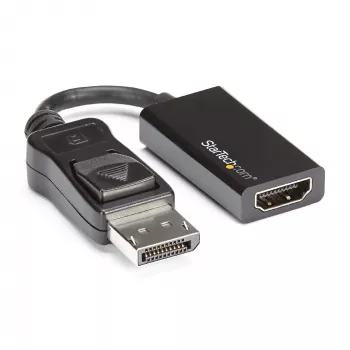 Adaptador DisplayPort para HDMI StarTech.com - Conversor de vídeo ativo DP 1.4 para HDMI 2.0 4K 60Hz - Dongle adaptador de cabo DP para monitor/TV/ecrã HDMI - Ficha DP com encaixe