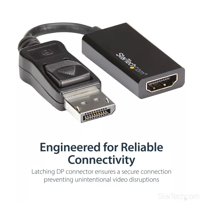 StarTech.com DP2HD4K60S adaptador de DisplayPort para HDMI, 4K 60Hz, 0,215 m, macho/fêmea