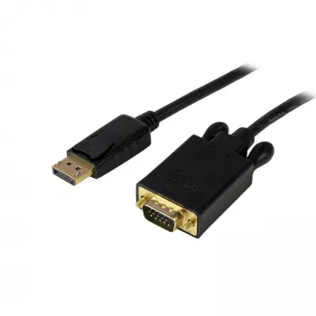 Cabo DisplayPort para VGA StarTech.com 10ft (3m) – Cabo adaptador ativo DisplayPort para VGA – Vídeo 1080p – Cabo de monitor DP para VGA – Conversor DP 1.2 para VGA – Ficha DP com encaixe
