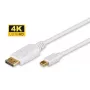 Cabo DisplayPort Microconnect DP-MMG-180M 2 m Mini DisplayPort branco