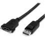 Cabo DisplayPort StarTech.com 1 m com montagem em painel – 4K x 2K – cabo de extensão DisplayPort 1.2 macho para fêmea – cabo de vídeo DP com conector DP de montagem em painel – cabo de monitor DP