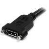 Cabo DisplayPort StarTech.com 1 m com montagem em painel – 4K x 2K – cabo de extensão DisplayPort 1.2 macho para fêmea – cabo de vídeo DP com conector DP de montagem em painel – cabo de monitor DP