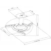 Suporte de projetor Vivolink VLMC101-H teto branco