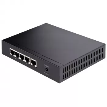 StarTech.com Switch 2.5G não gerido – Switch Gigabit de 5 portas – Switch Ethernet 2.5GBASE-T não gerido – Splitter Ethernet – Montagem em calha DIN ou parede – Multi-Gigabit – Auto-MDIX – 9K Jumbo