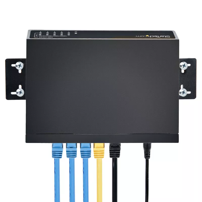 StarTech.com Switch 2.5G não gerido – Switch Gigabit de 5 portas – Switch Ethernet 2.5GBASE-T não gerido – Splitter Ethernet – Montagem em calha DIN ou parede – Multi-Gigabit – Auto-MDIX – 9K Jumbo