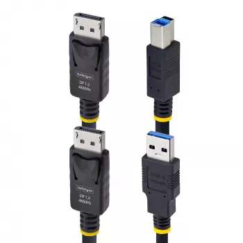 Cabo KVM DisplayPort e USB 5 Gbit/s StarTech.com 6ft (1,8 m), 4K 60 Hz, cabo combinado DP 1.2/USB 3.0 universalmente compatível para switches KVM