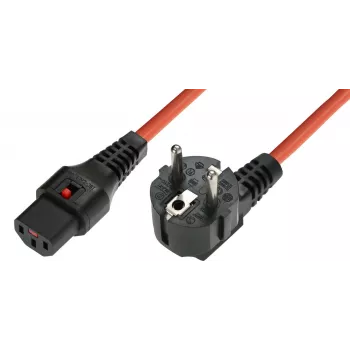 Cabo de alimentação Microconnect EL248S laranja 3 m conector fêmea C13