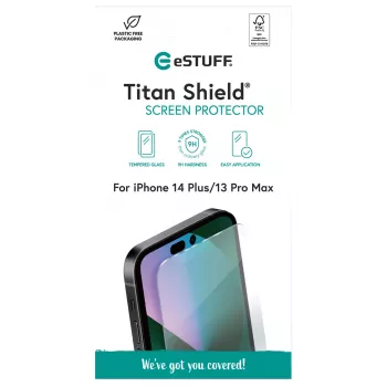 Película de proteção de ecrã transparente eSTUFF ES501370 para Apple iPhone 14 Plus iPhone 13 Pro Max resistente a riscos