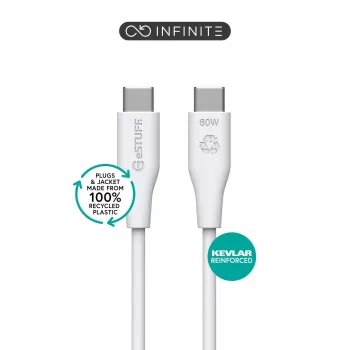 Cabo USB eSTUFF ES604170 USB 2.0 1 m USB-C branco