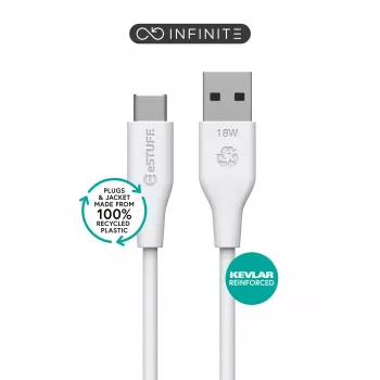 Cabo USB eSTUFF ES605270 USB 2.0 2 m USB-C USB-A branco