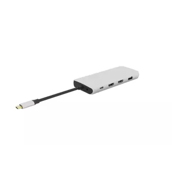 Hub de interfaces eSTUFF ES623009 USB 3.2 Gen 1 (3.1 Gen 1) Type-C 5000 Mbit/s cinzento