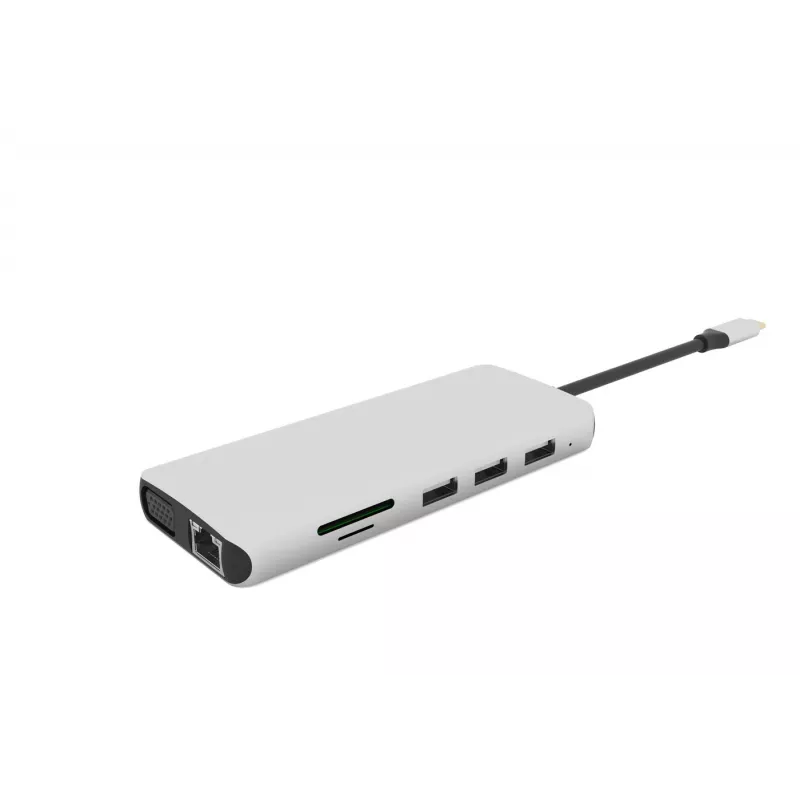 Hub de interfaces eSTUFF ES623009 USB 3.2 Gen 1 (3.1 Gen 1) Type-C 5000 Mbit/s cinzento