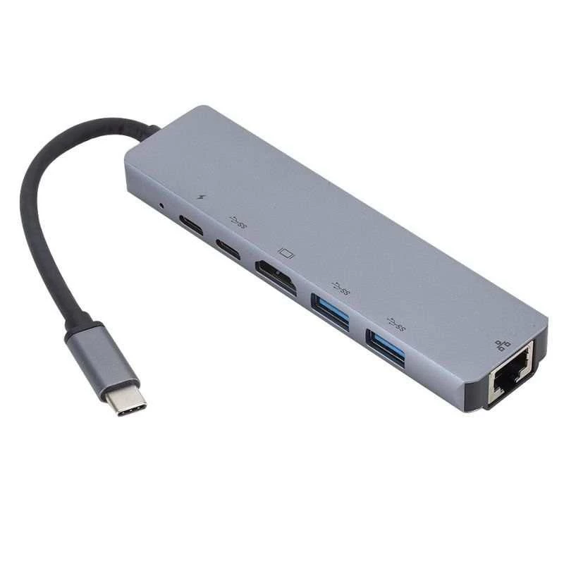 Docking station/replicador de portas para portátil eSTUFF ES623012 USB 3.2 Gen 1 (3.1 Gen 1) Type-C cinzento