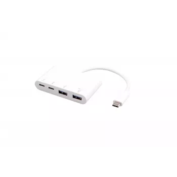 Hub USB eSTUFF USB-C para 2 x USB 3.0 e 2 x USB-C 3.1 10000 Mbit/s branco
