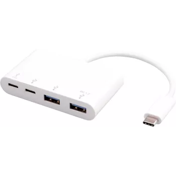 Hub USB eSTUFF USB-C para 2 x USB 3.0 e 2 x USB-C 3.1 10000 Mbit/s branco
