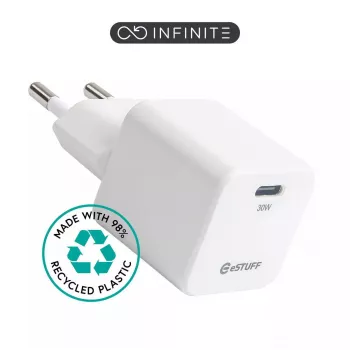 Carregador móvel eSTUFF ES637027 smartphone branco AC carregamento rápido interior