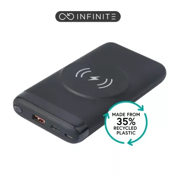 Powerbank eSTUFF ES641042 polímero de lítio (LiPo) 10000 mAh carregamento sem fios preto