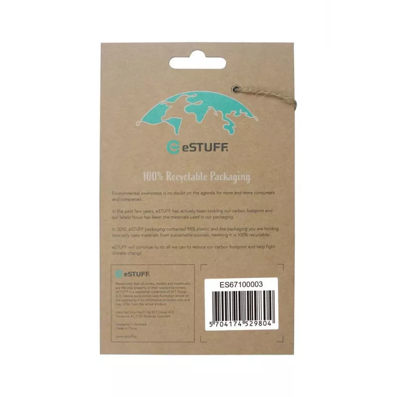 Capa para telemóvel eSTUFF ES67100003 15,5 cm (6,1 polegadas) capa transparente