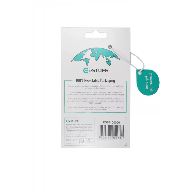 Capa para telemóvel eSTUFF ES67100006 15,5 cm (6,1 polegadas) capa transparente