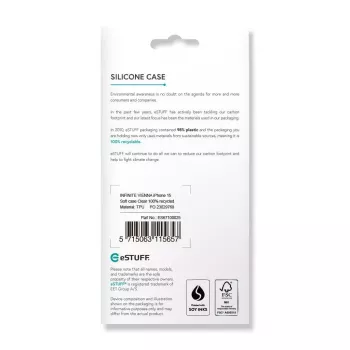 Capa para telemóvel eSTUFF ES67100025 15,5 cm (6,1 polegadas) capa transparente
