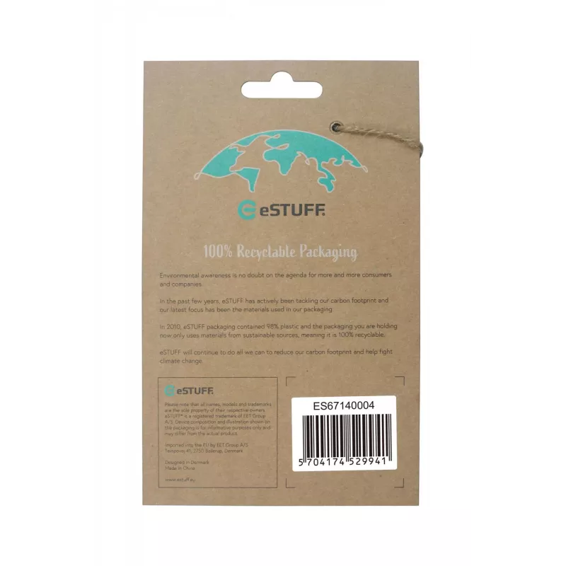 Capa para telemóvel eSTUFF ES67140004 17 cm (6,7 polegadas) capa transparente
