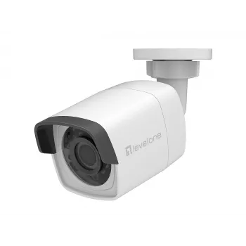 Câmara de rede IP fixa LevelOne GEMINI, 4 megapíxeis, LEDs IR, 802.3af PoE, interior/exterior
