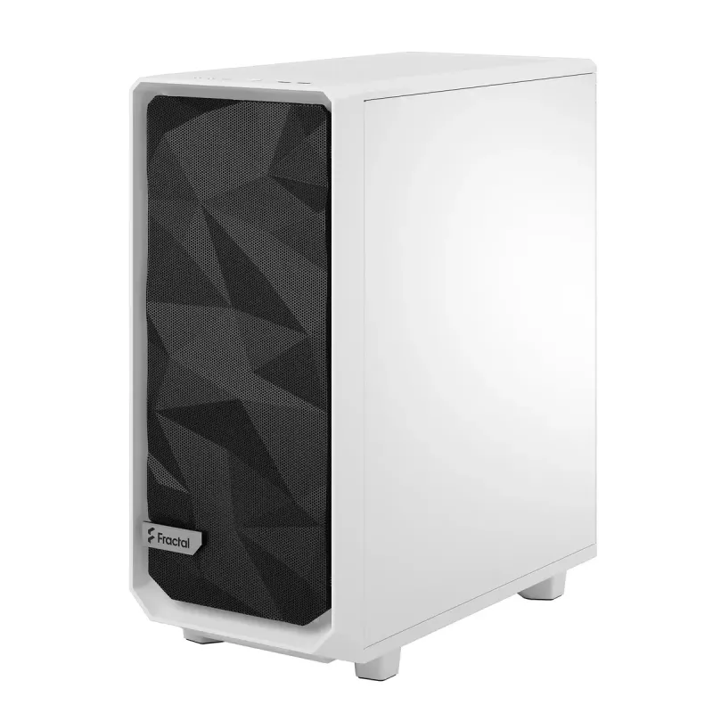 Fractal Design Meshify 2 Compact FD-C-MES2C-05 caixa ATX Mid Tower, janela de vidro temperado transparente, sem fonte de alimentação, branca