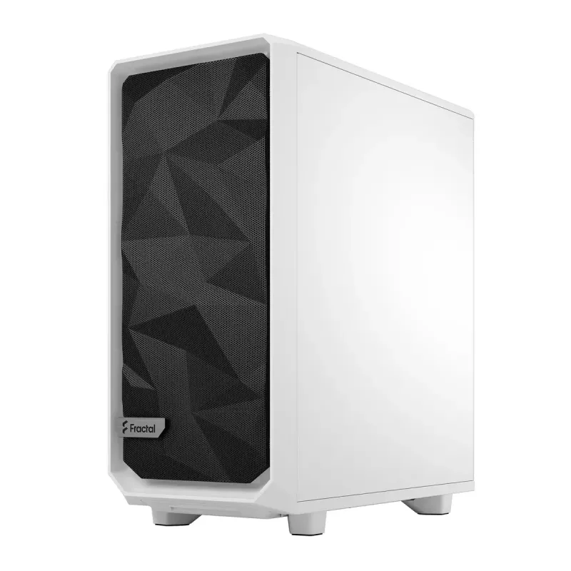 Fractal Design Meshify 2 Compact FD-C-MES2C-05 caixa ATX Mid Tower, janela de vidro temperado transparente, sem fonte de alimentação, branca