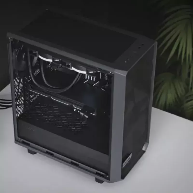Fractal Design Meshify 2 Compact FD-C-MES2C-05 caixa ATX Mid Tower, janela de vidro temperado transparente, sem fonte de alimentação, branca
