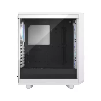 Caixa para PC Fractal Design Meshify 2 Compact RGB branca — ATX/microATX/Mini-ITX, suporta 3x120 mm à frente + 1x120 mm atrás, unidades de 2,5 polegadas/3,5 polegadas