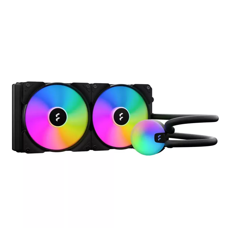 Refrigeração líquida tudo-em-um para CPU Fractal Design Lumen S28 v2 RGB — ventoinha de 140 mm, 500–1700 rpm, preta