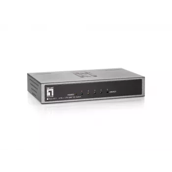 Switch Fast Ethernet de 5 portas LevelOne, 1 x fibra ótica multimodo SC