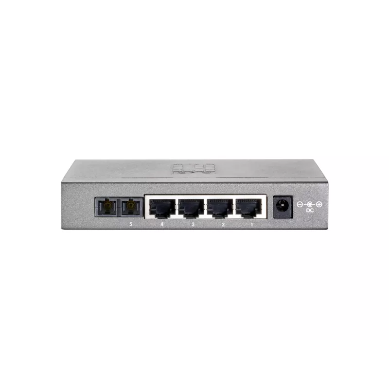 Switch Fast Ethernet de 5 portas LevelOne, 1 x fibra ótica multimodo SC