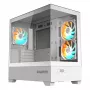 Caixa de PC GIGABYTE C201 PANORAMIC ICE – Mid Tower, m-ATX, suporte para radiador de 360 mm, 3 ventoinhas pré-instaladas, USB 3.0, suporte para RGB Fusion