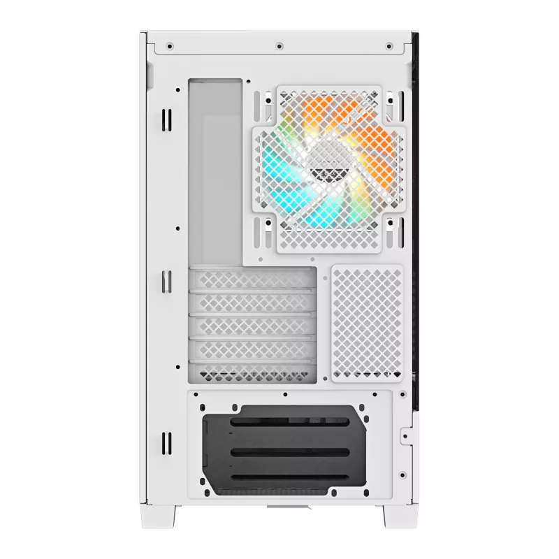Caixa de PC GIGABYTE C201 PANORAMIC ICE – Mid Tower, m-ATX, suporte para radiador de 360 mm, 3 ventoinhas pré-instaladas, USB 3.0, suporte para RGB Fusion