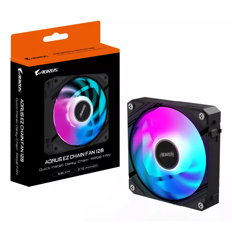 Gigabyte AORUS EZ CHAIN FAN 120 ventoinha de caixa, 120 mm, preto, GP-ECFAN1201