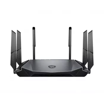 Router Wi-Fi MSI RadiX AX6600 WiFi 6 Tri-Band Gigabit Ethernet Tri-Band (2,4 GHz / 5 GHz / 5 GHz) preto
