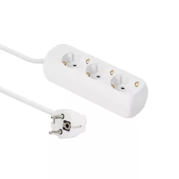 Extensão elétrica Microconnect GRU003W 1,8 m 3 tomadas AC interior branco