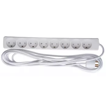 Microconnect GRU00850WDK Extensão elétrica 5 m 8 tomadas AC interior branco