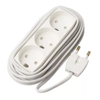 Cabo de extensão elétrica Microconnect GRUELU3H050 5 m 3 tomadas AC branco