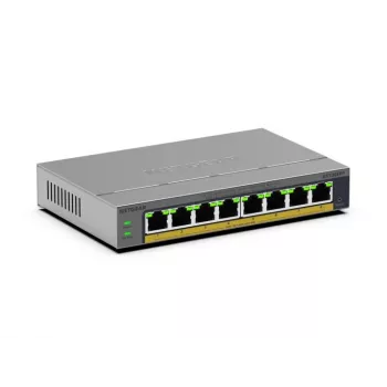 NETGEAR GS108EPP Não gerido Gigabit Ethernet (10/100/1000) Power over Ethernet (PoE) secretária/montagem na parede cinzento