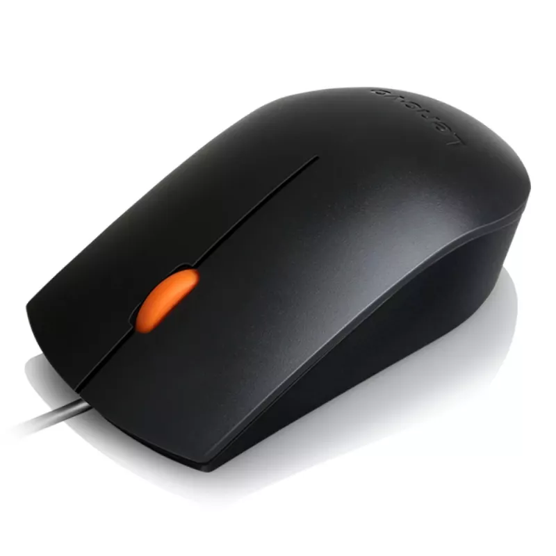 Lenovo 300 GX30M39704 rato ótico com fio, ambidestro, USB Type-A, 1600 DPI, 3 botões, preto