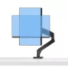 StarTech.com H1M1AG1-MONITOR-ARM suporte de secretária para monitores ultrapanorâmicos curvos de 49 polegadas, braço mecânico de mola, braço giratório, VESA, grampo em C / montagem em orifício, máx. 44 lb