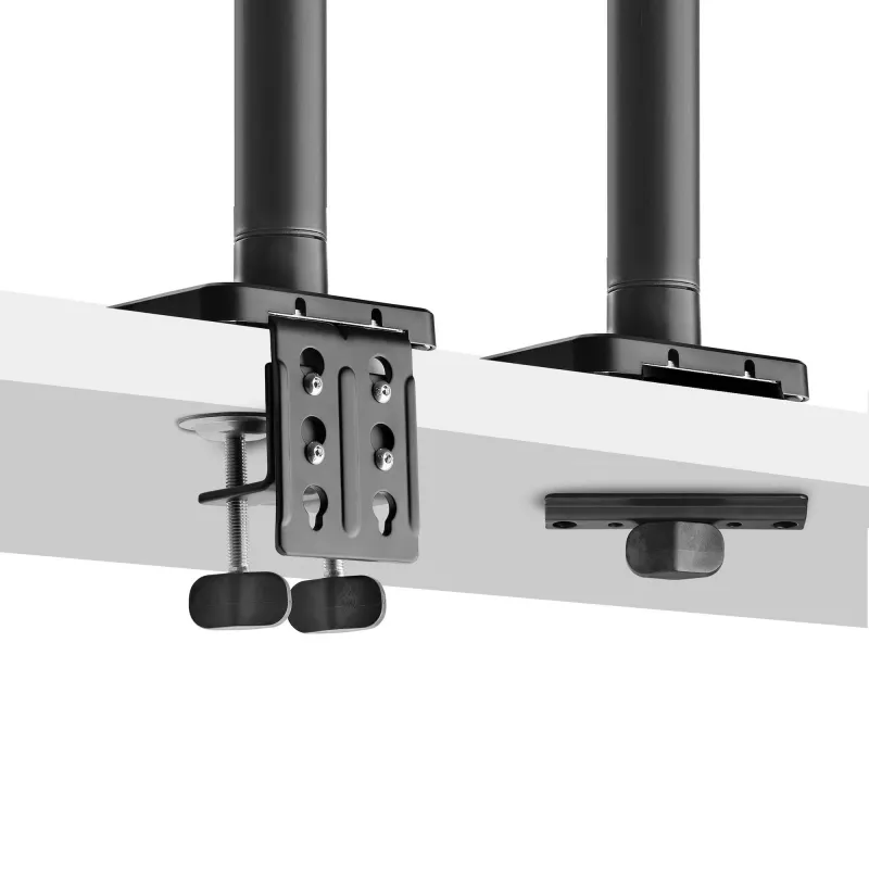 StarTech.com H1M1AG1-MONITOR-ARM suporte de secretária para monitores ultrapanorâmicos curvos de 49 polegadas, braço mecânico de mola, braço giratório, VESA, grampo em C / montagem em orifício, máx. 44 lb