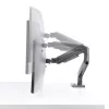StarTech.com H1M1AG1-MONITOR-ARM suporte de secretária para monitores ultrapanorâmicos curvos de 49 polegadas, braço mecânico de mola, braço giratório, VESA, grampo em C / montagem em orifício, máx. 44 lb