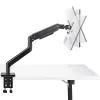 StarTech.com H1M1AG1-MONITOR-ARM suporte de secretária para monitores ultrapanorâmicos curvos de 49 polegadas, braço mecânico de mola, braço giratório, VESA, grampo em C / montagem em orifício, máx. 44 lb