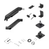 StarTech.com H1M1AG1-MONITOR-ARM suporte de secretária para monitores ultrapanorâmicos curvos de 49 polegadas, braço mecânico de mola, braço giratório, VESA, grampo em C / montagem em orifício, máx. 44 lb